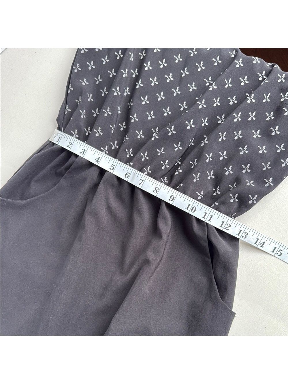 Cokluch Black and White Midi Summer Dress with Pockets - Picture 11 of 15